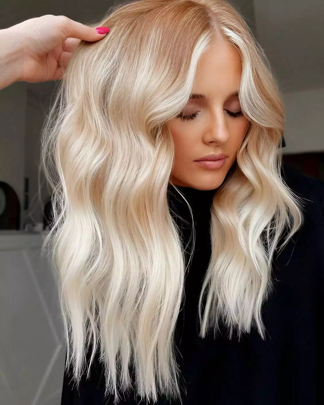 Platinum Blonde With Orange Roots