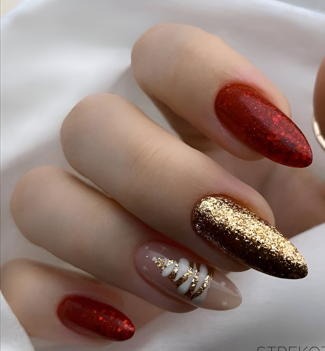 Simple Red Christmas Nails