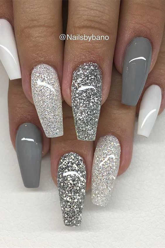 5 Shades Of Silver Glitter