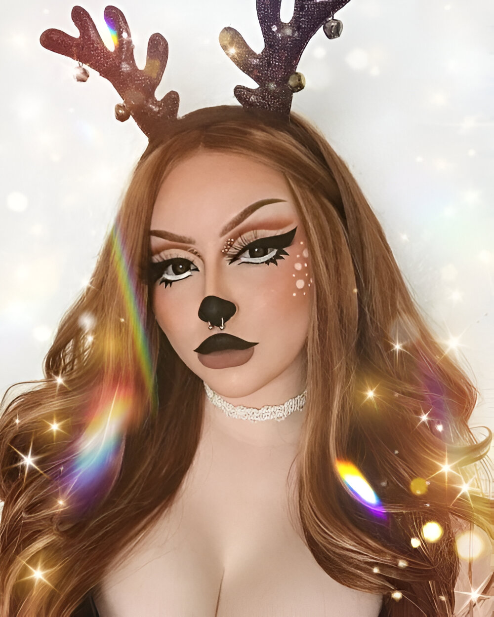 Bold Reindeer Makeup