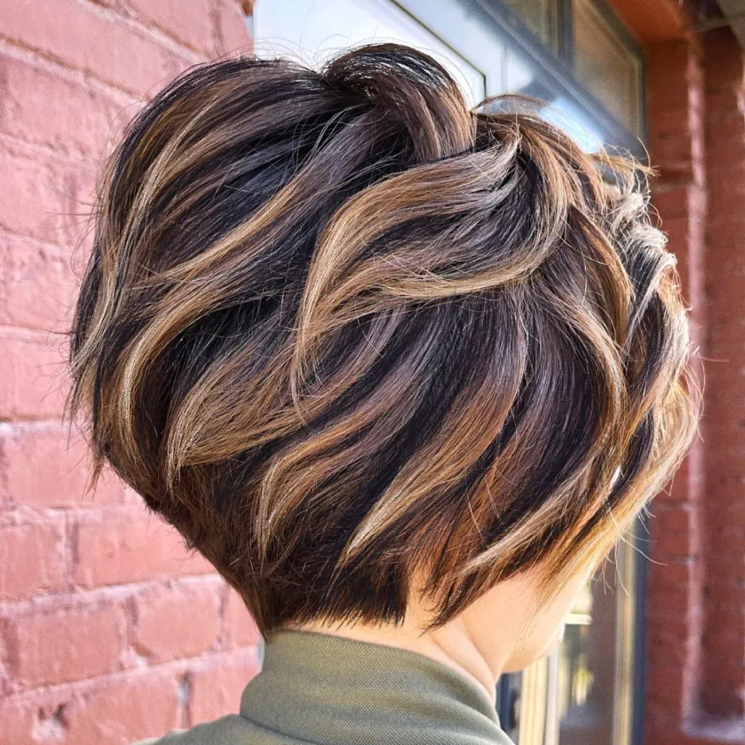 Brown Short Hairstyles With Highlights