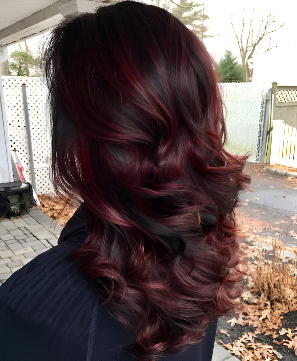 Burgundy Hair With Red Highlights