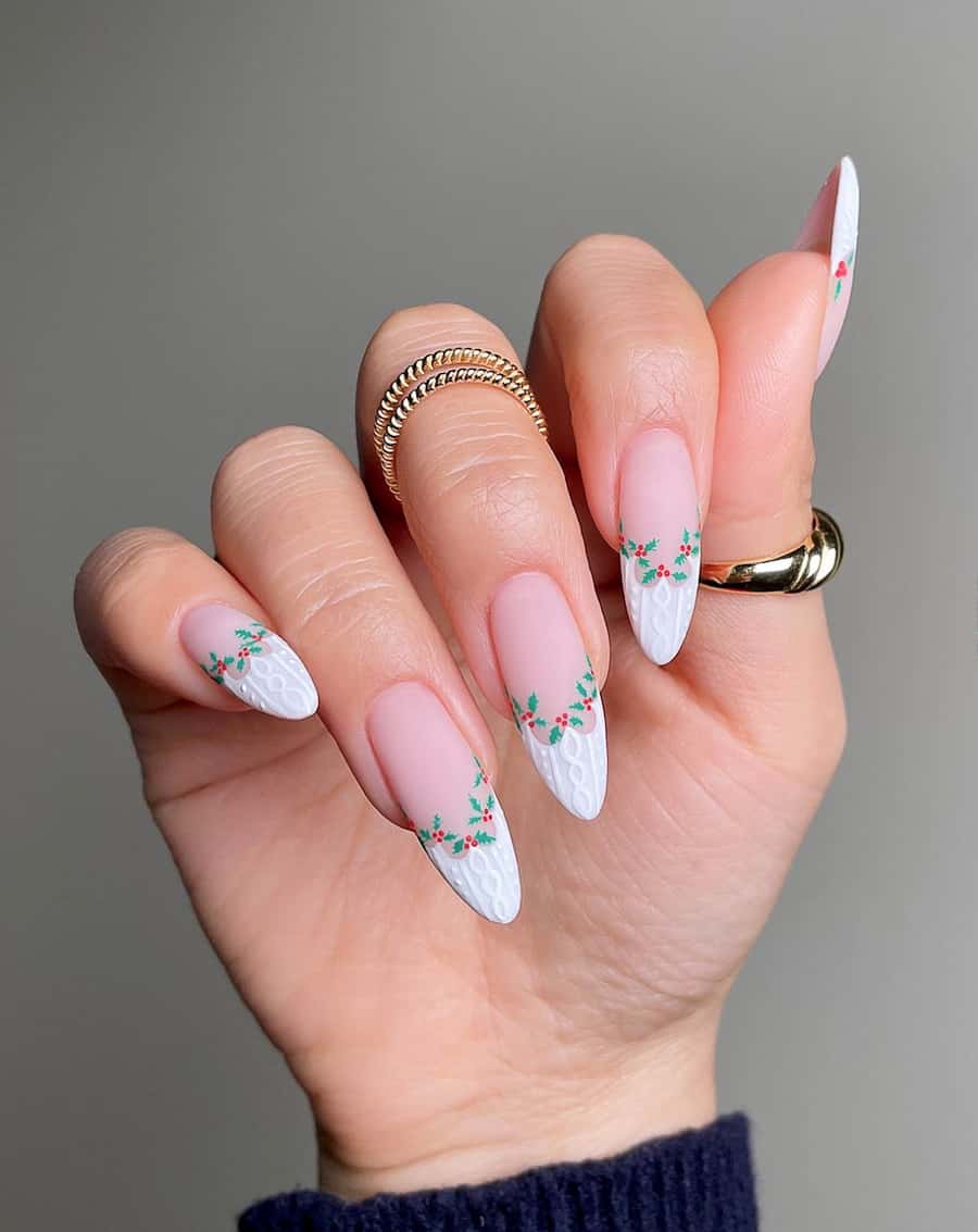 Classy French Tips With A Merry Twist