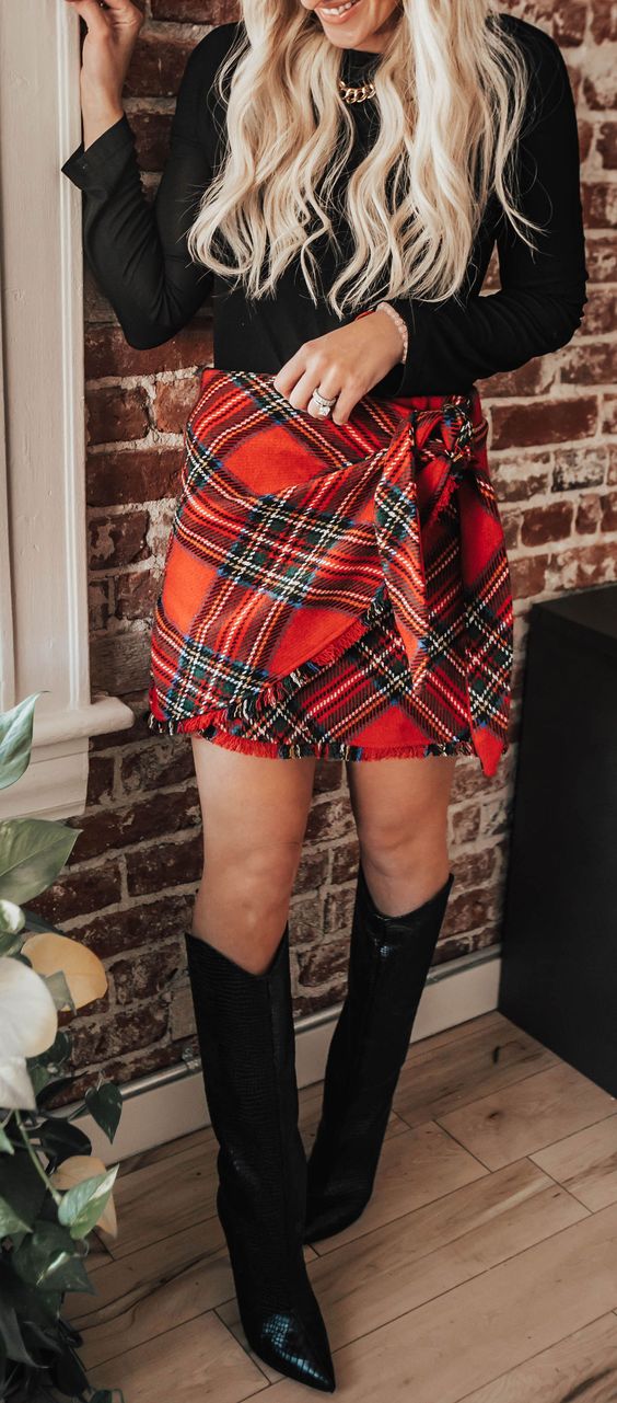 Flannel And Plaid Christmas Outfit Ideas