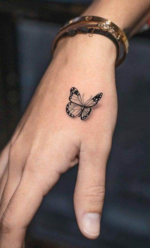 Hand Butterfly Tattoos
