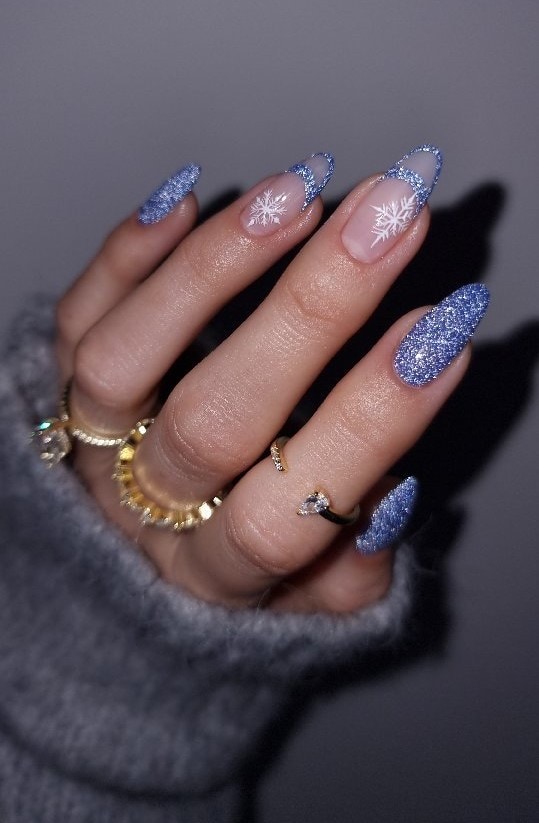 Icy Blue Nails
