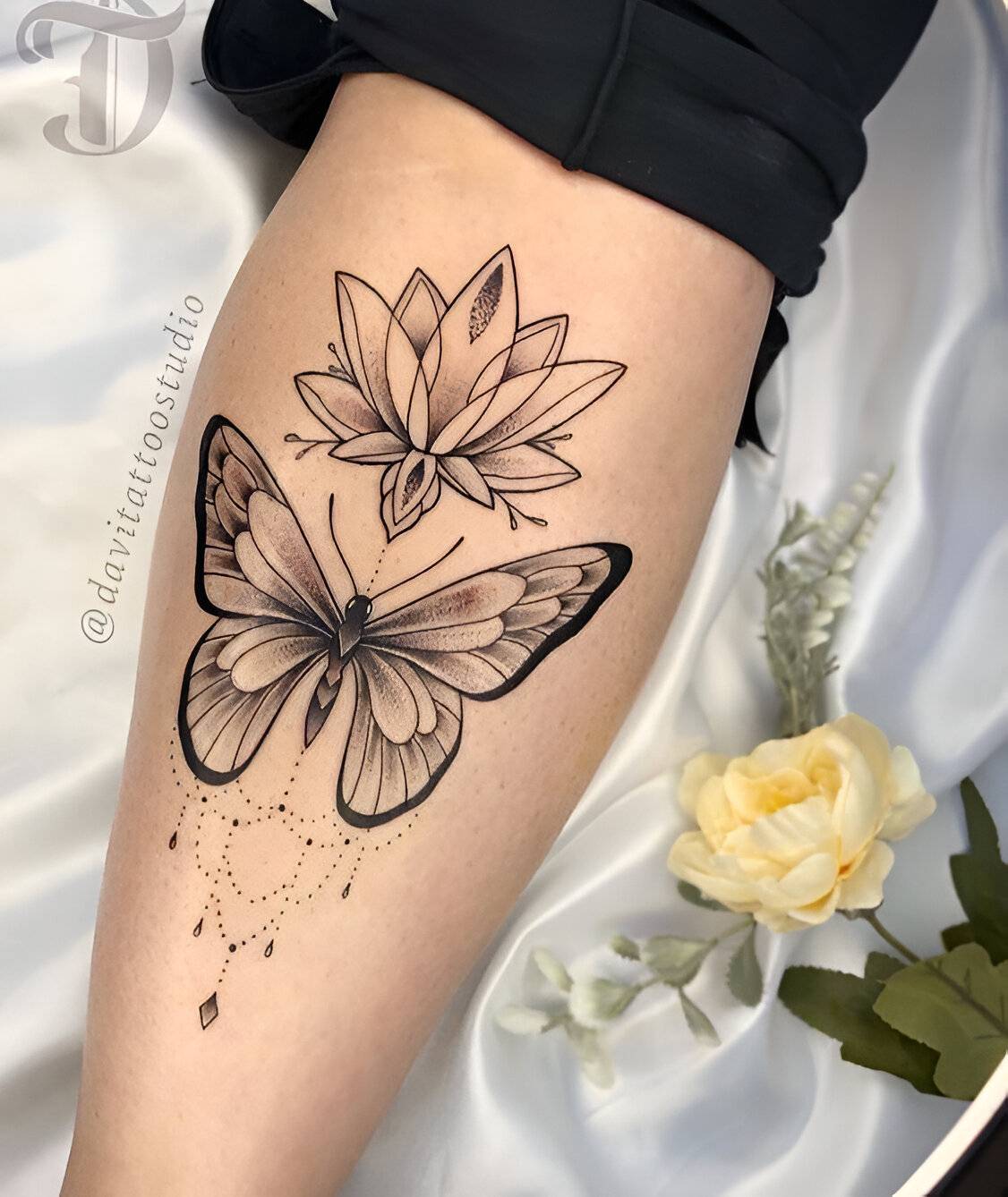 Intricate Arm Butterfly Tattoos