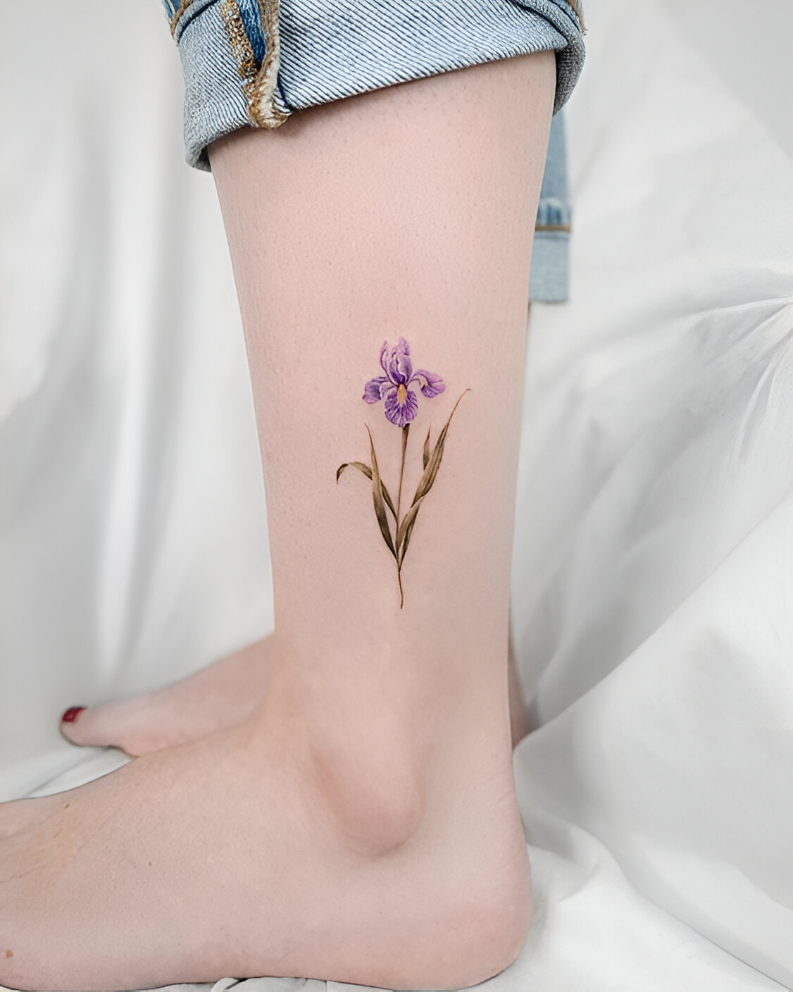 Iris Mini Flower Tattoos