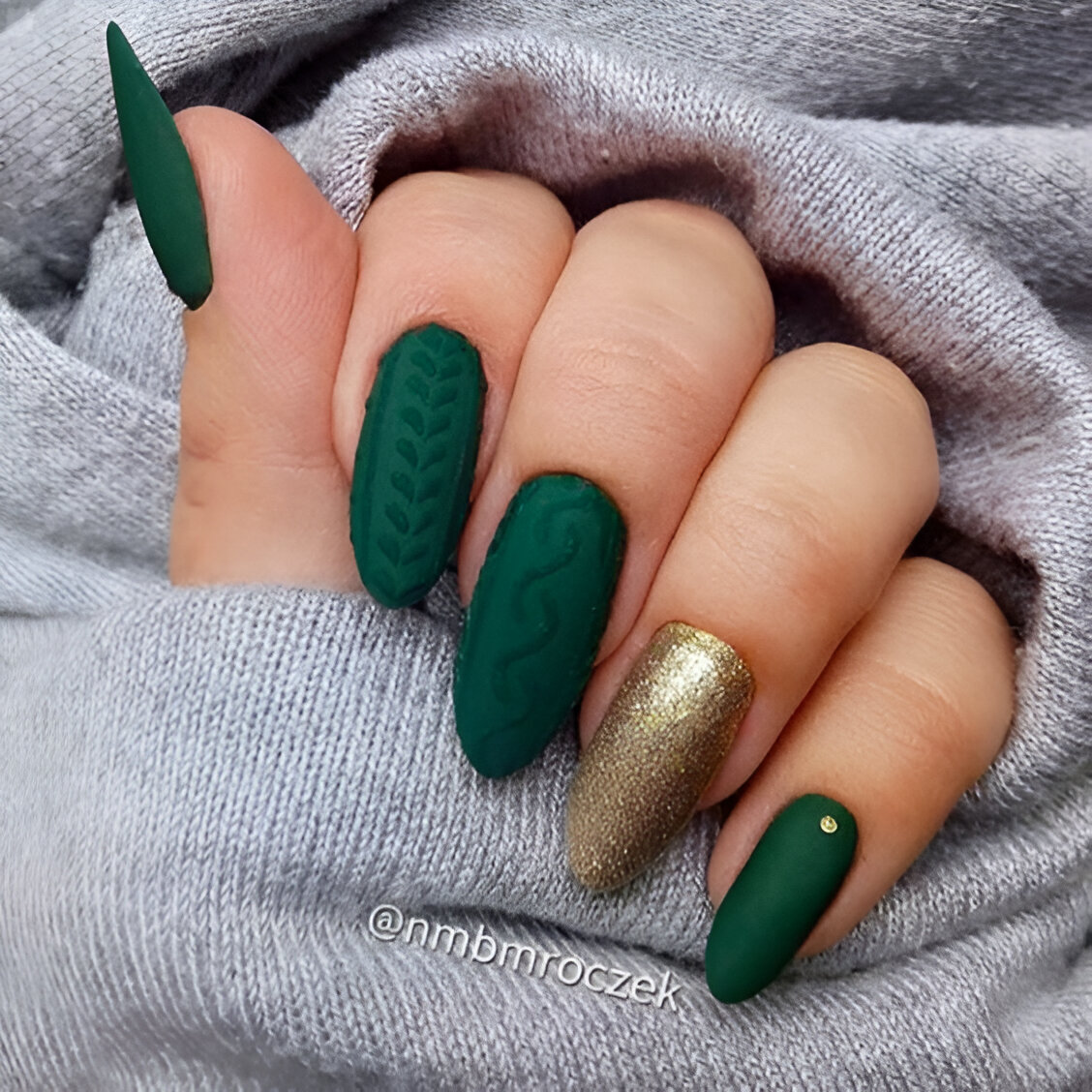 Matte Green And Gold