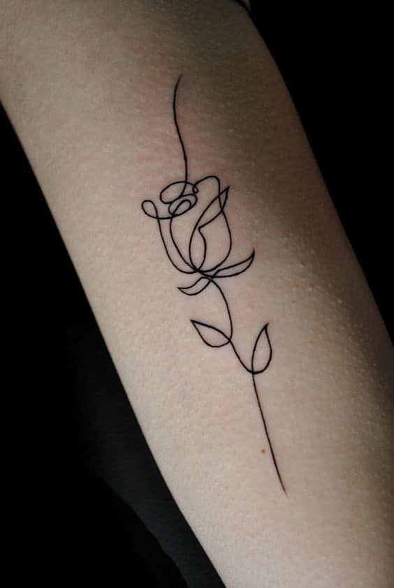 Mini Rose Flower Tattoos
