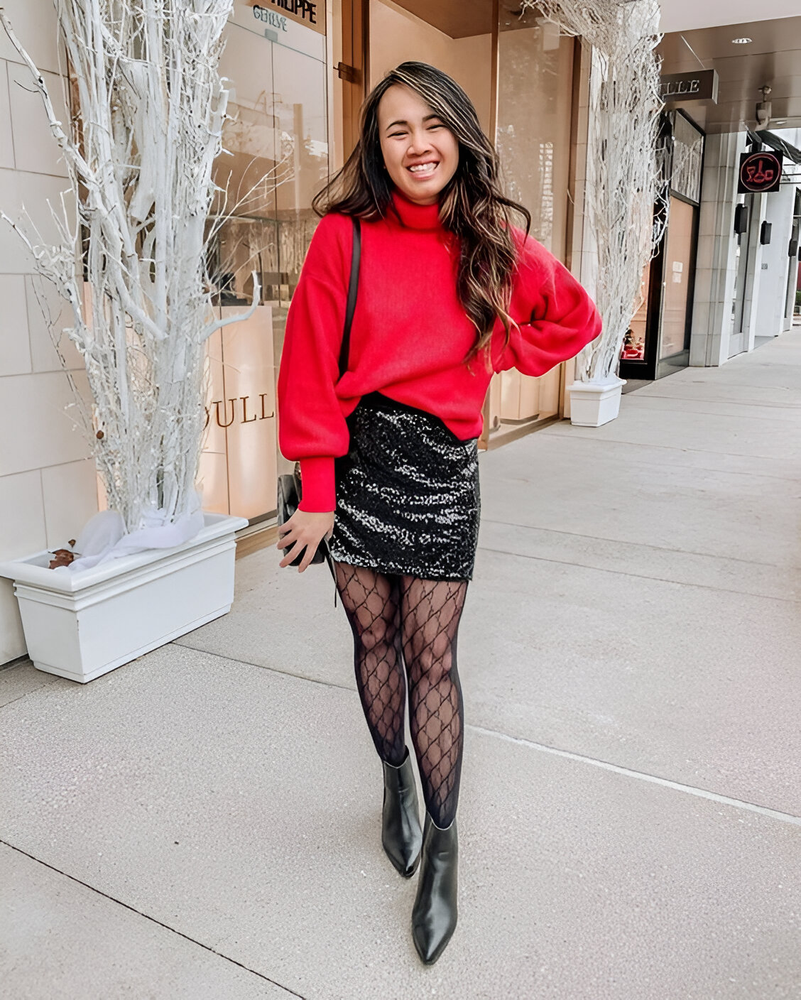 Red Top With Glittered Skirt
