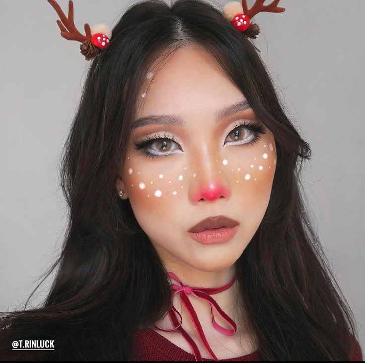 Reindeer Holiday Makeup Looks