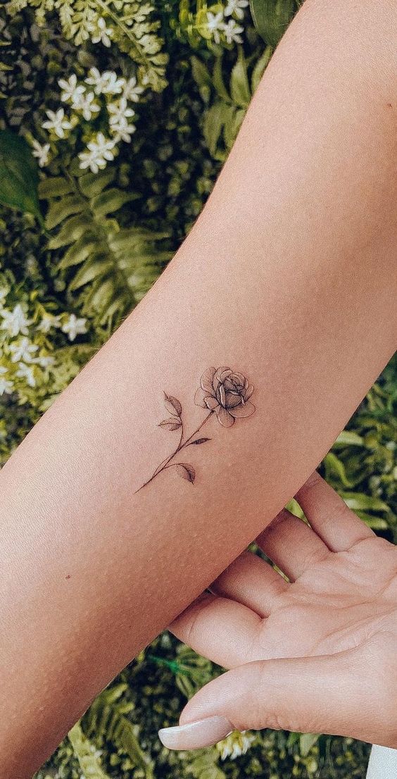 Rose Mini Flower Tattoos