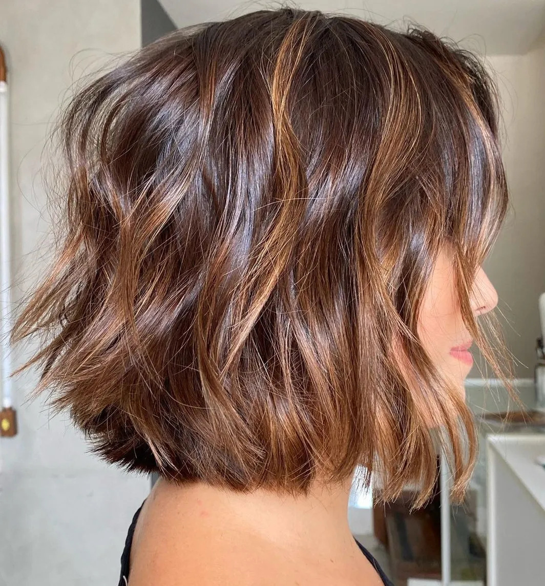 Short Hairstyles With Caramel Highlights