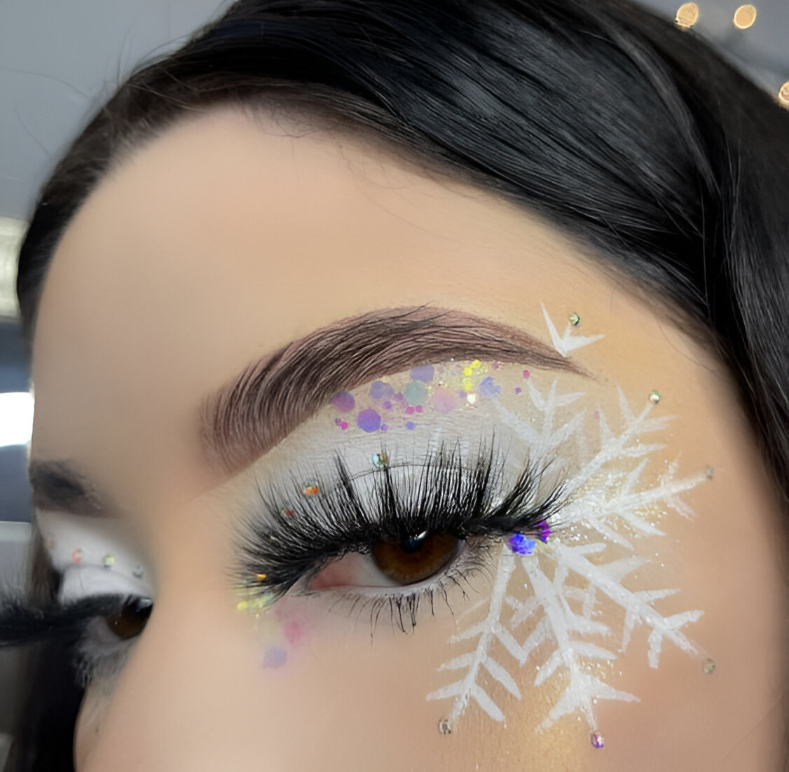 Snowflake Holiday Makeup Looks