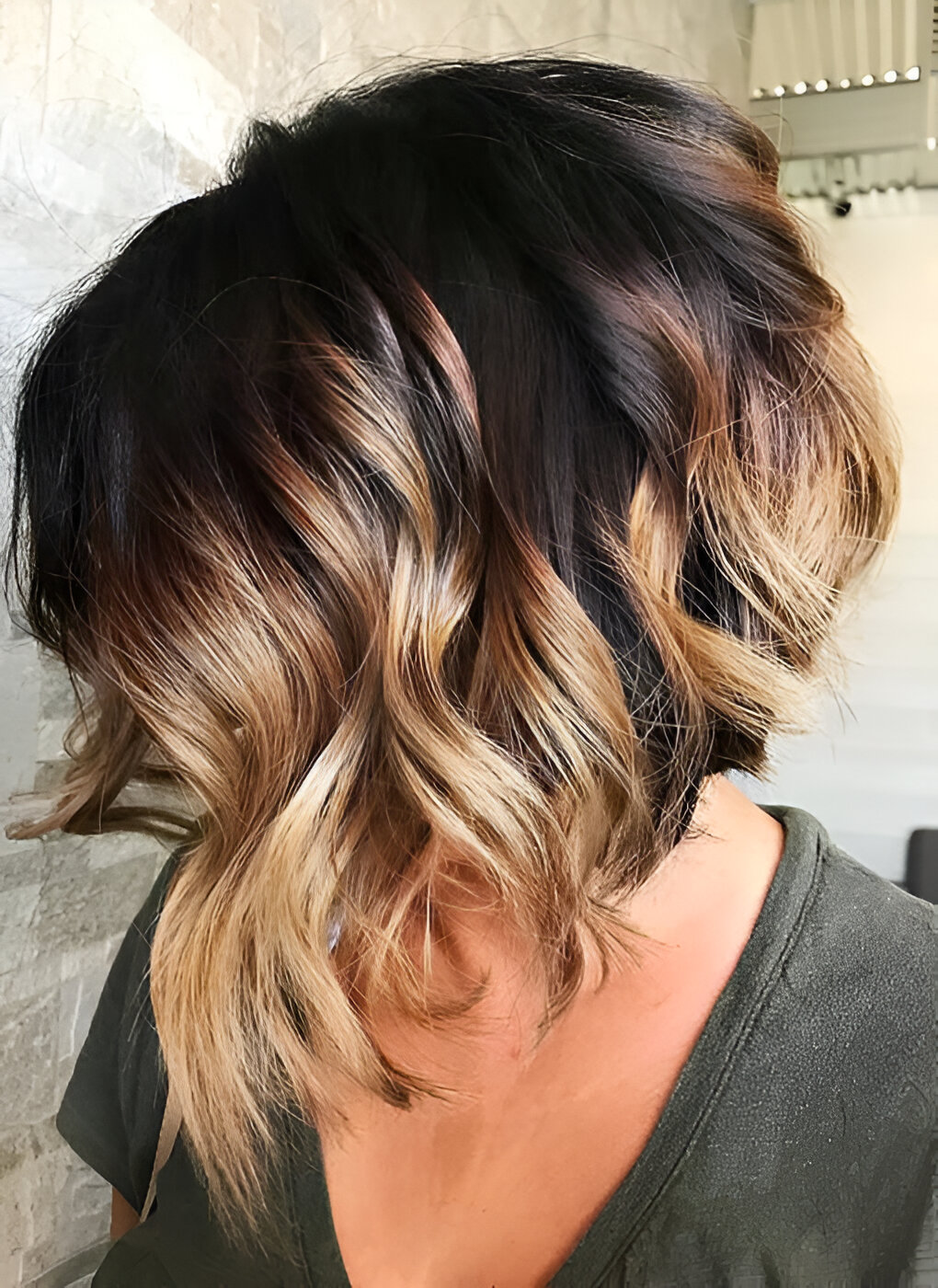 Stacked Bob Hairstyles With Balayage Highlight