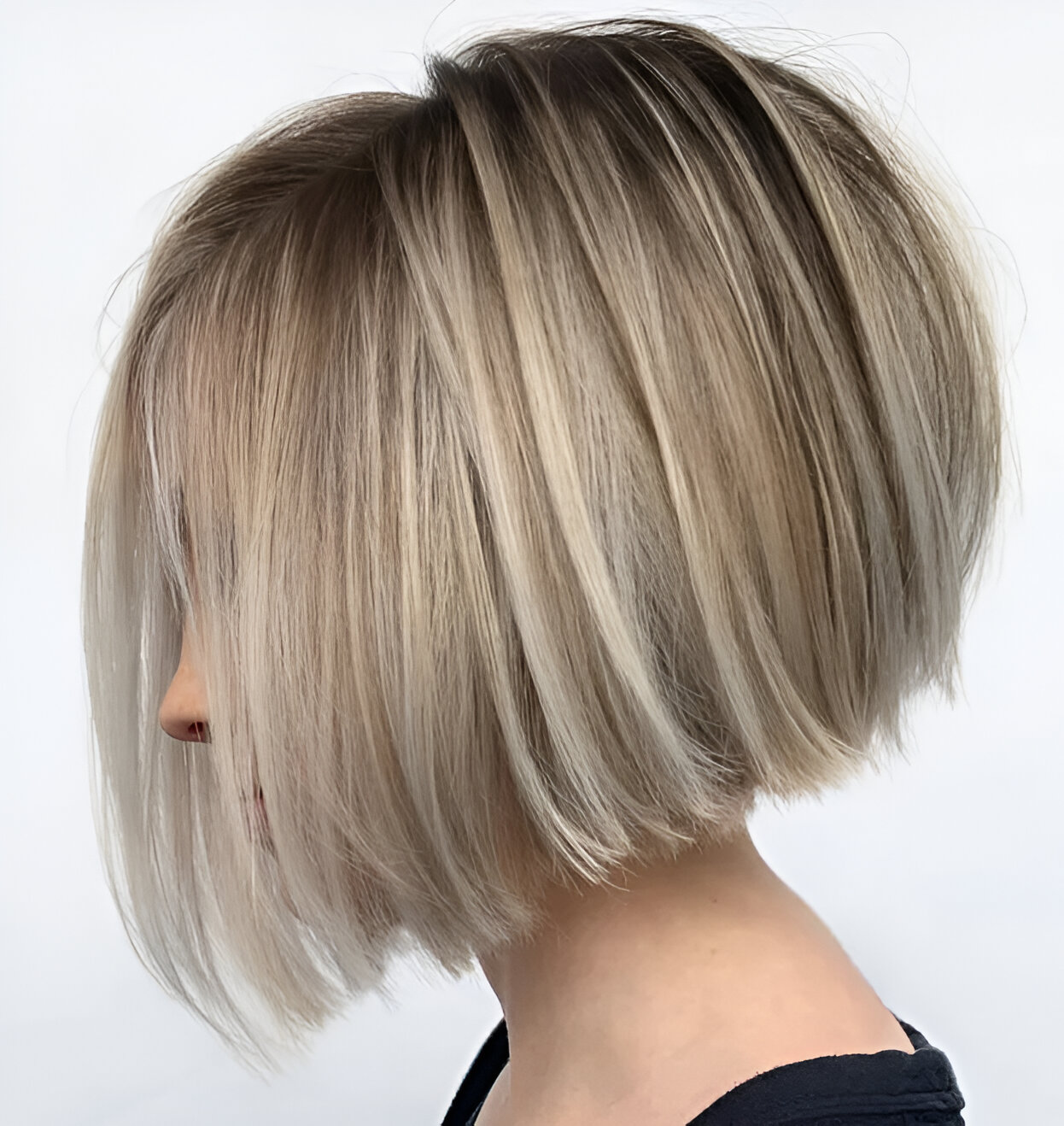 Stacked Bob Hairstyles With Mixed Highlights