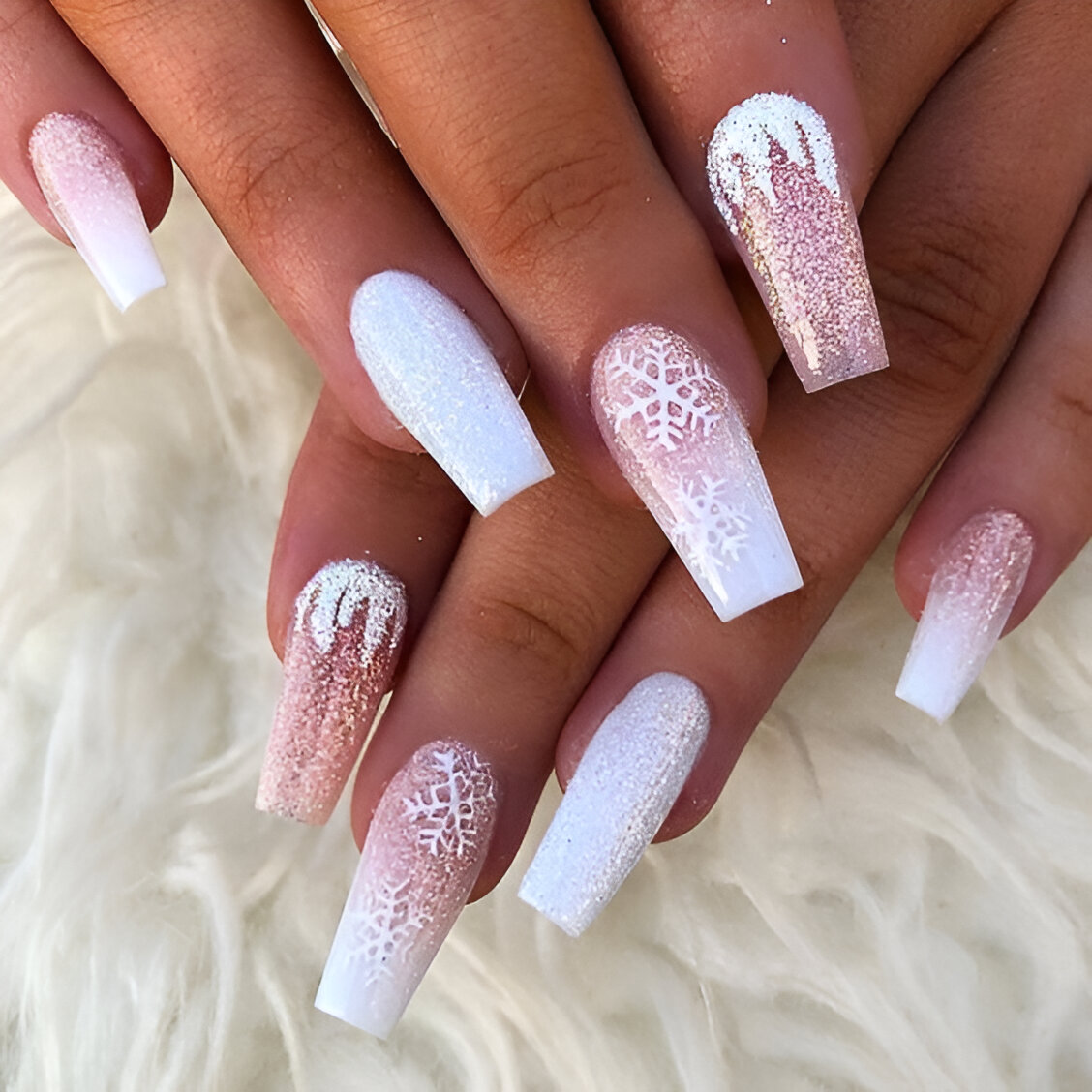 White And Pink Frosty Glam