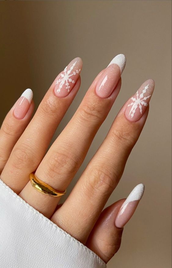 Winter Manicures With White French Tips