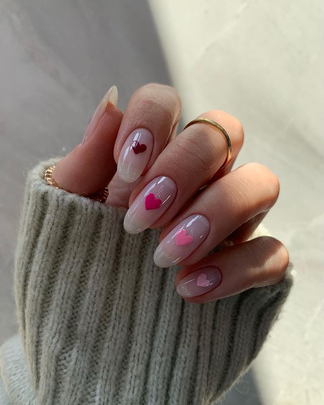 Heart Nails For February 2