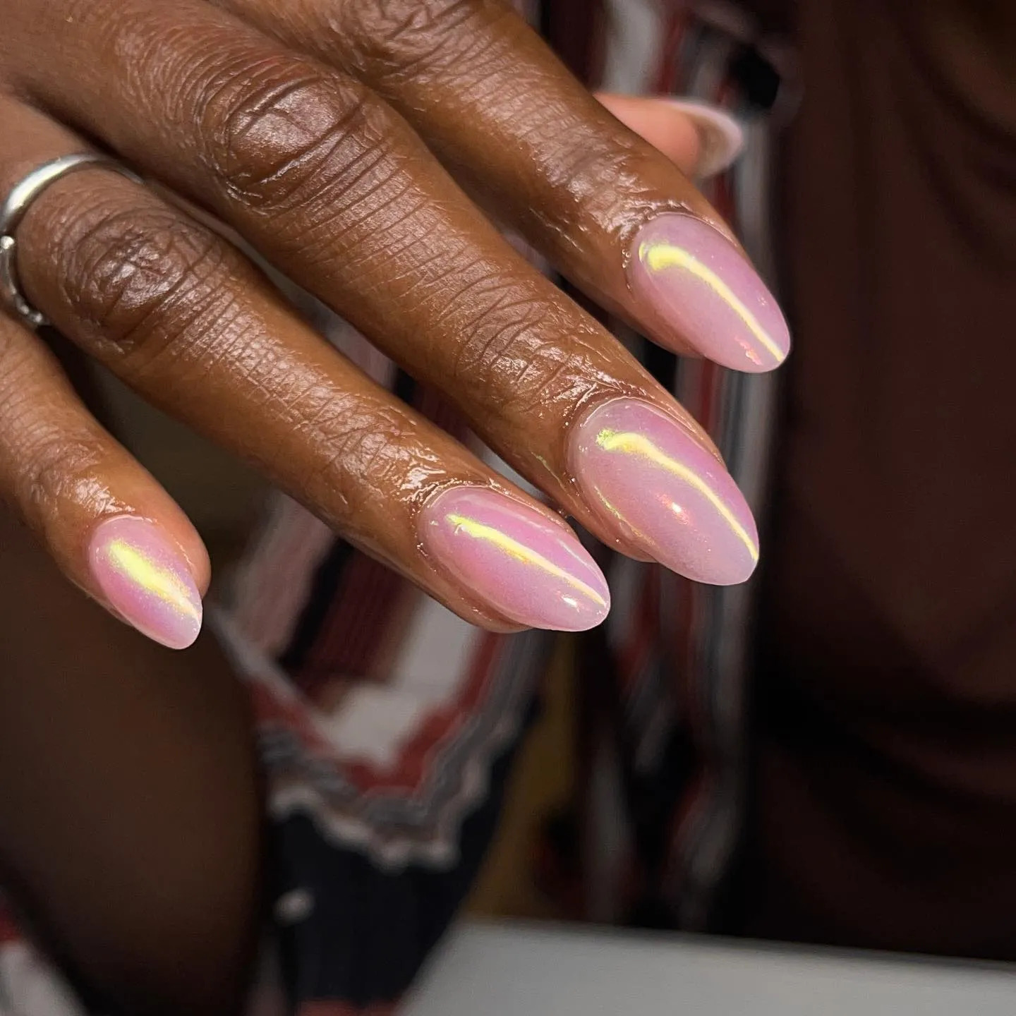 Pearly Pink New Year's Eve Nails