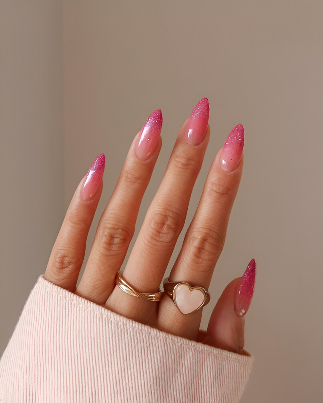 Pink Valentines Day Nails 2