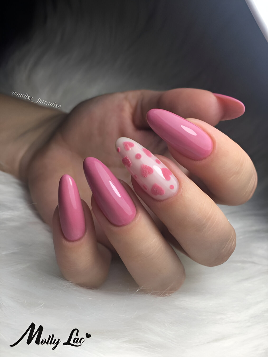 Pink Valentines Day Nails 4