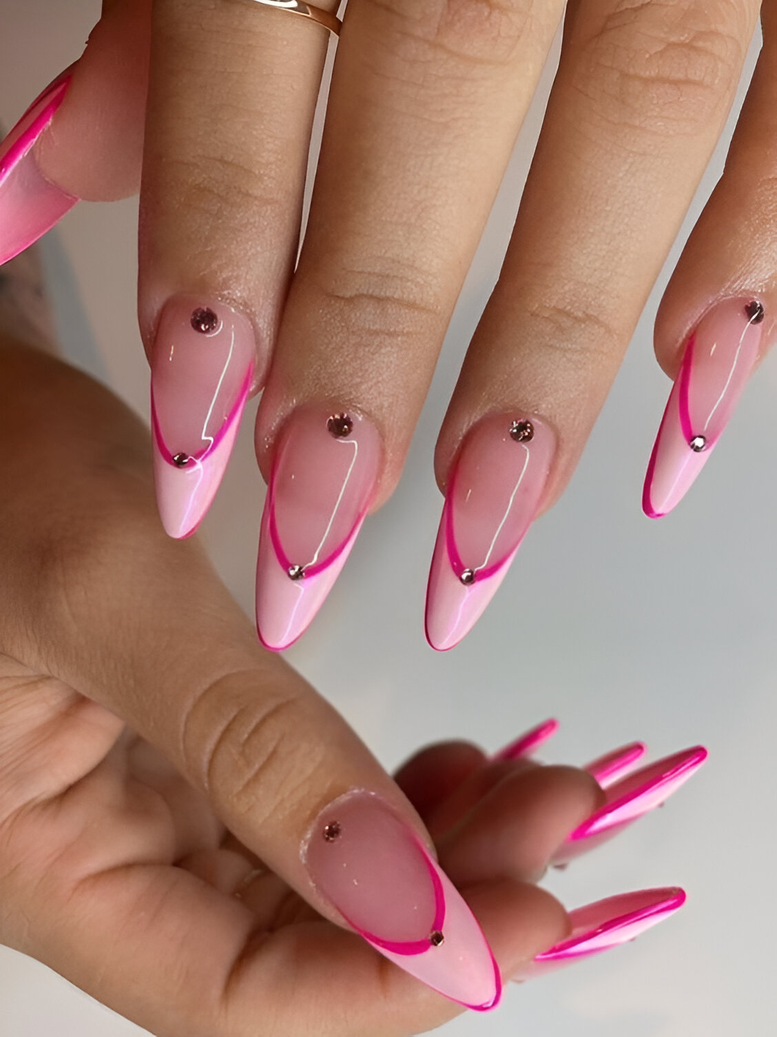 Pink Valentines Day Nails 7