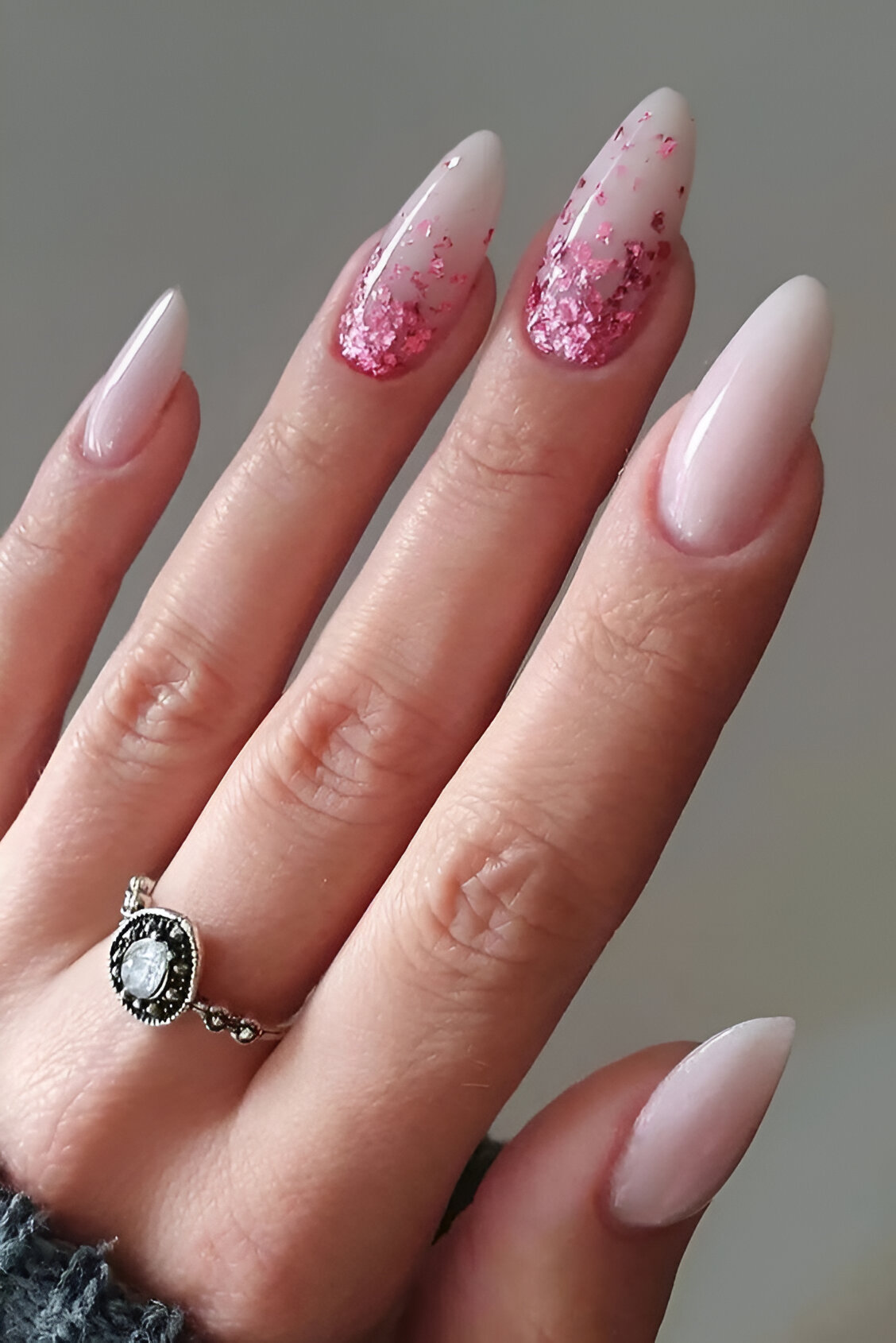 Pink Valentines Day Nails 9