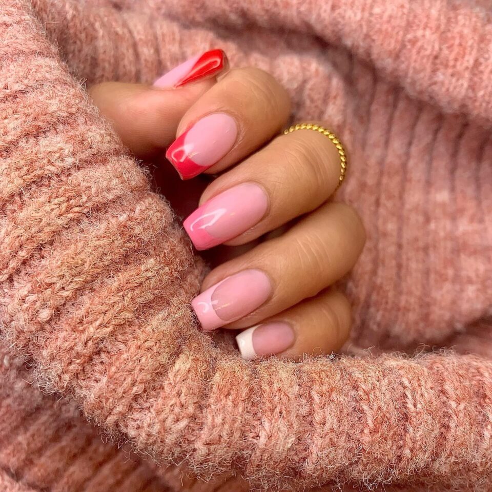 Red And White Nails 3