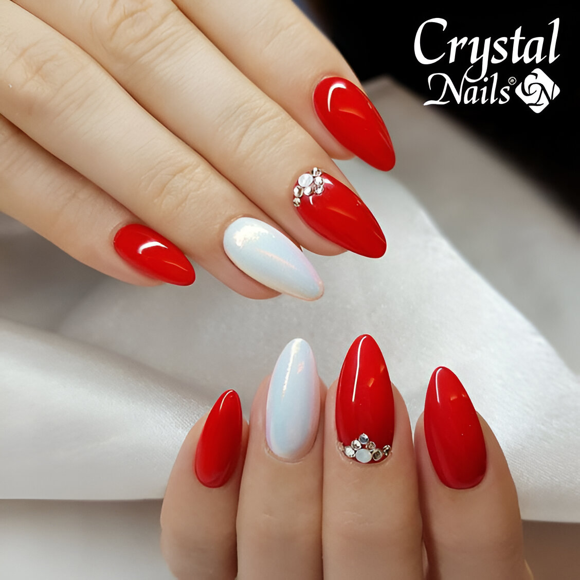 Red And White Nails 7