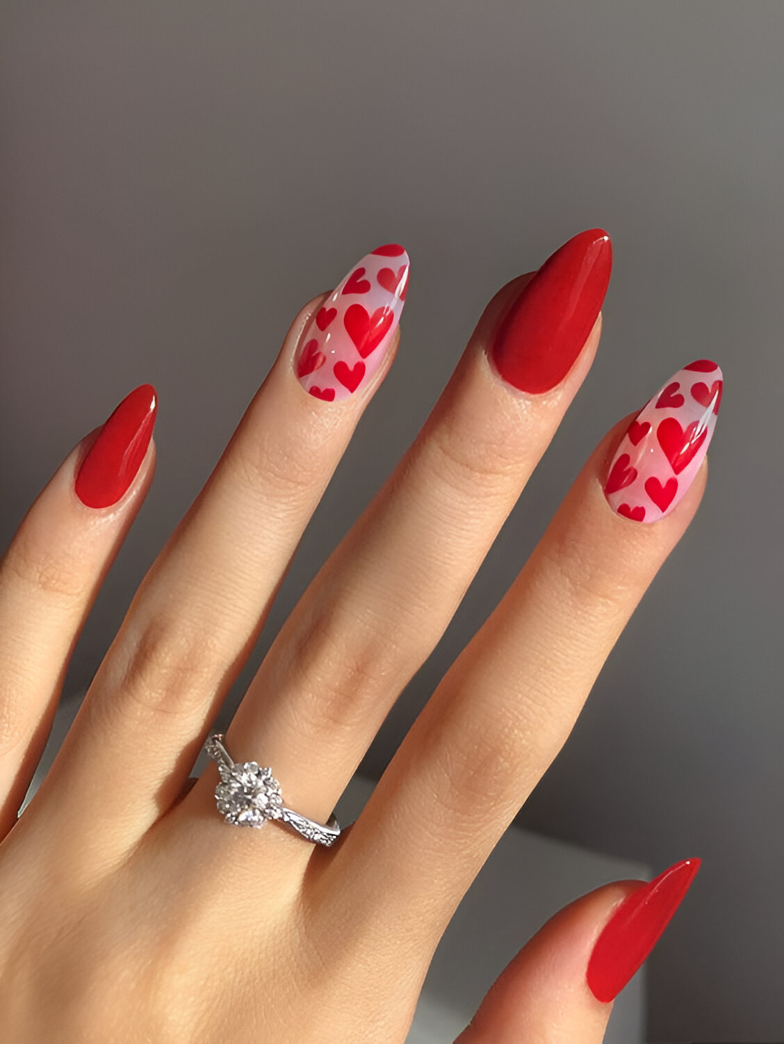 Romantic Red Nails 2