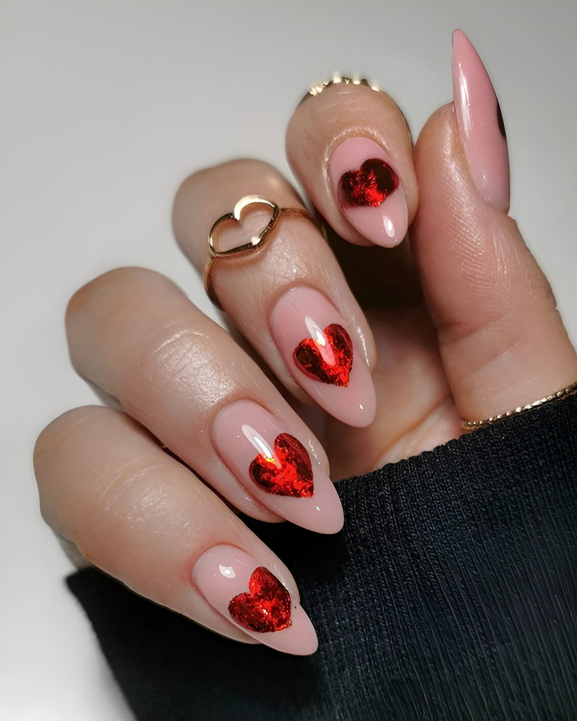 Romantic Red Nails 5