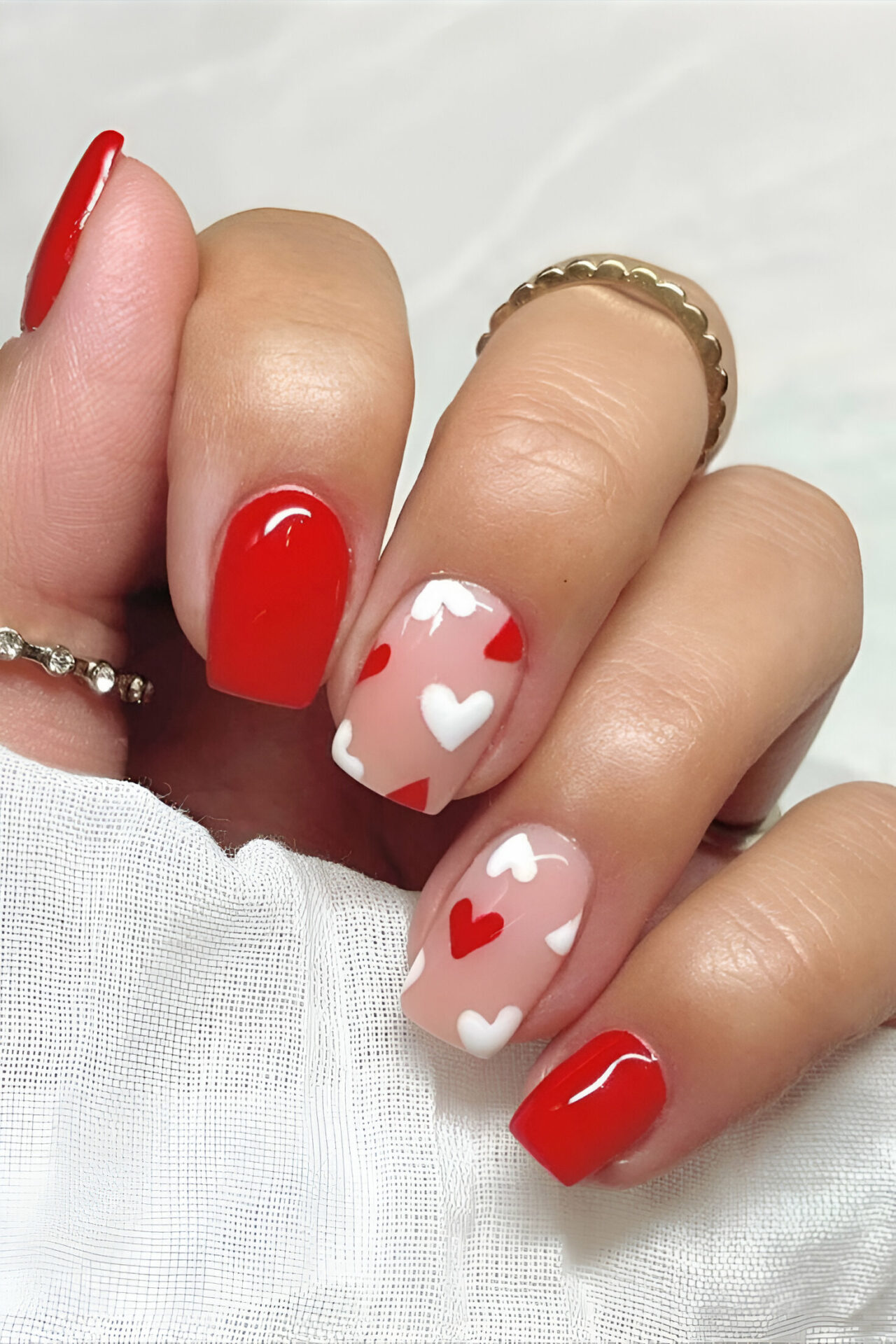 Romantic Red Nails 7