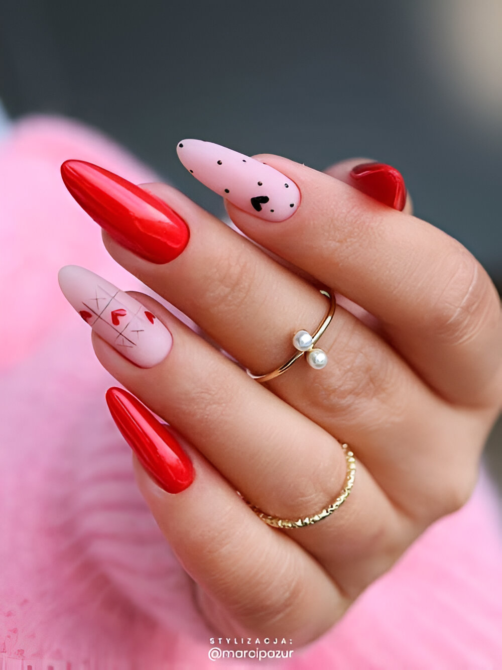 Romantic Red Nails 9