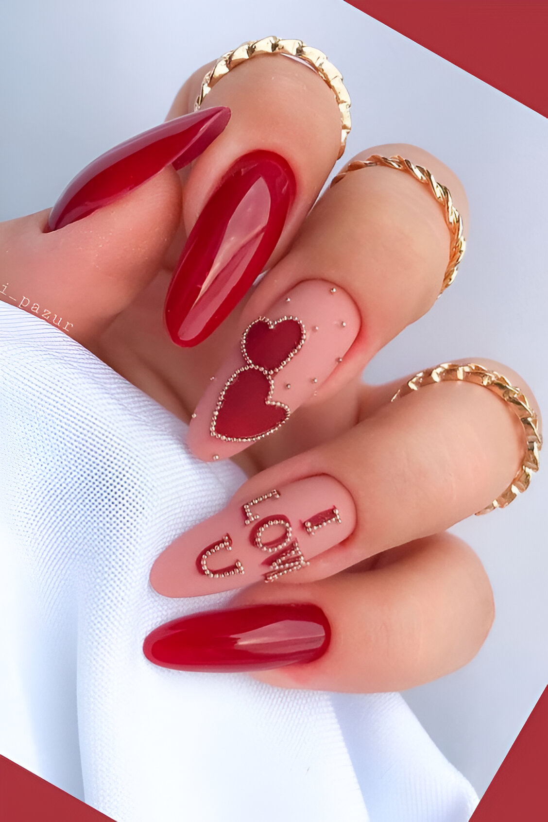 Romantic Red Nails