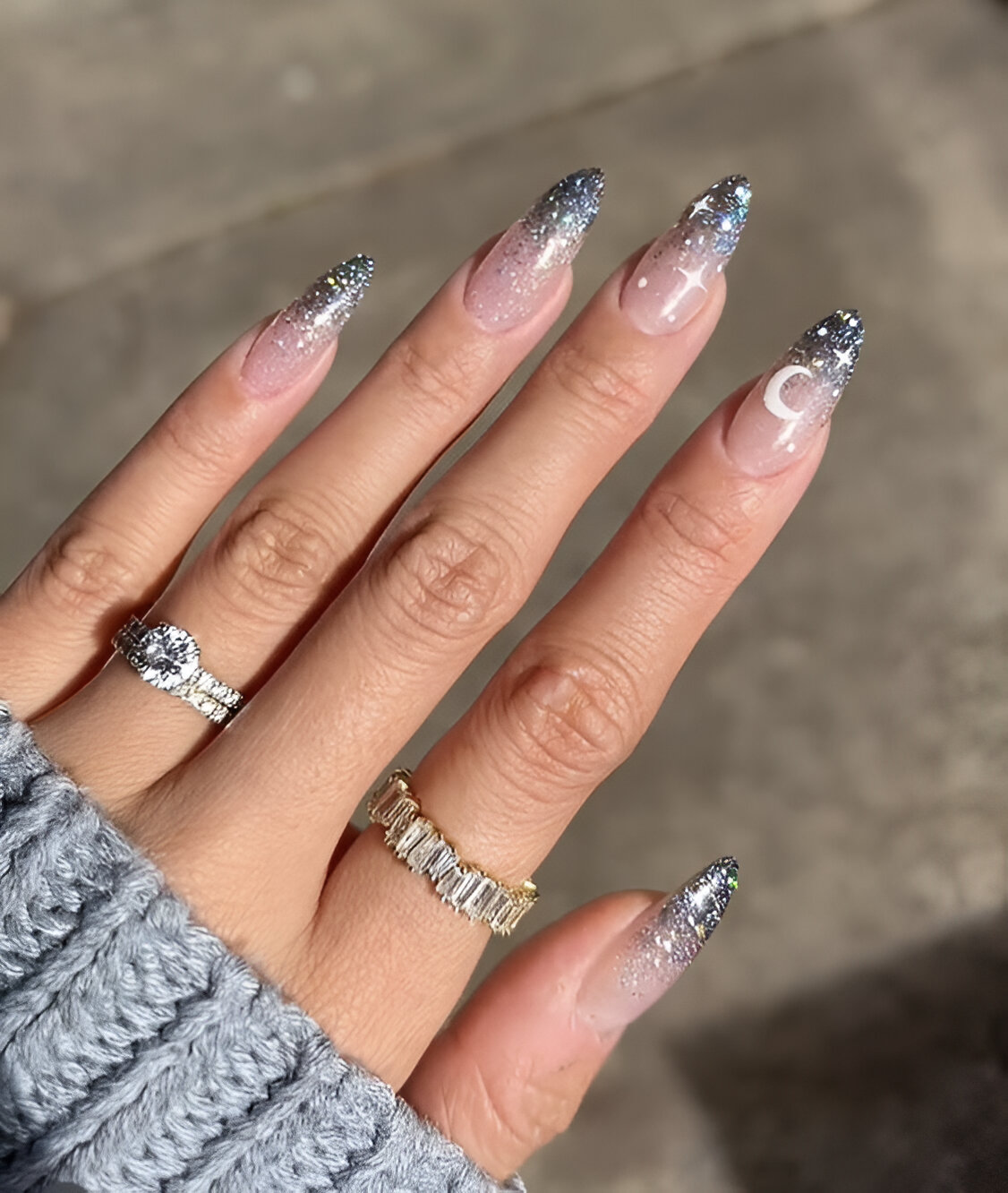 Silver New Year Manicures