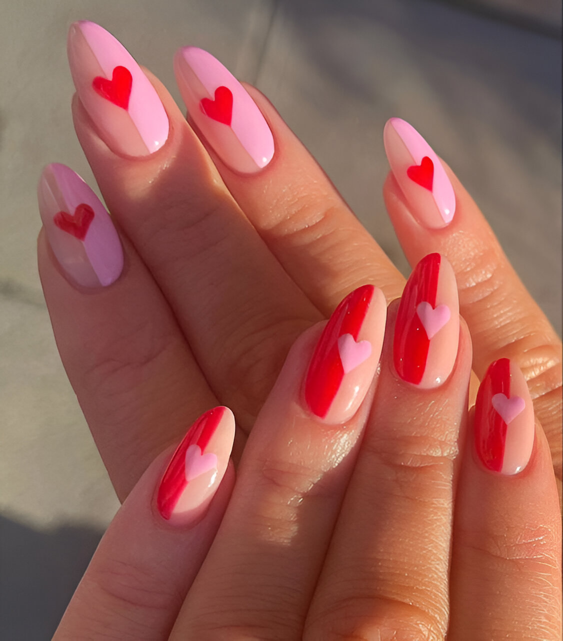 Simple Valentines Day Nails 2