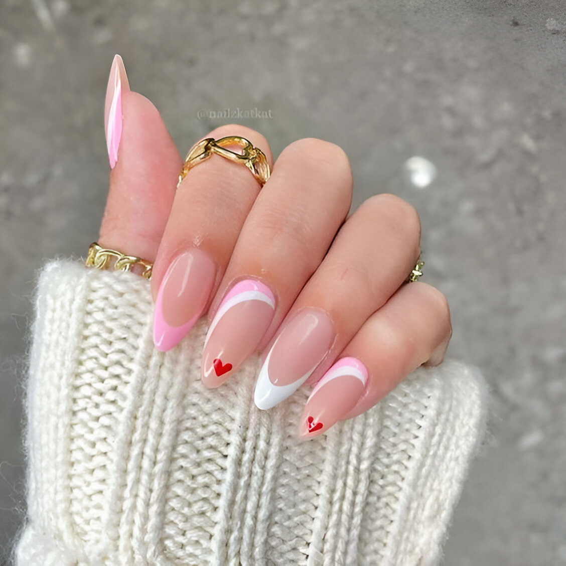 Simple Valentines Day Nails 3