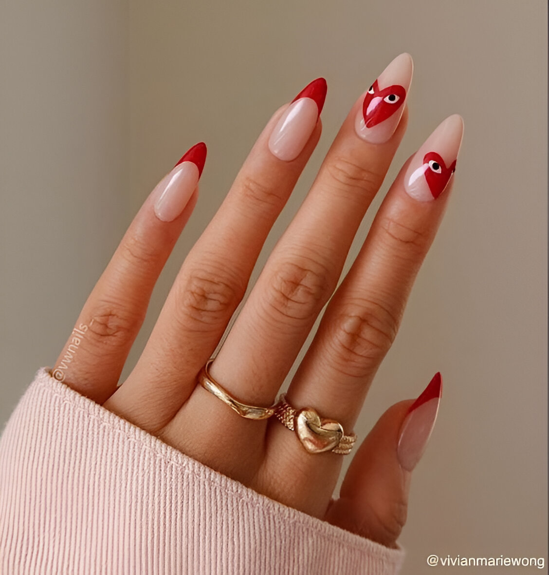 Simple Valentines Day Nails 5