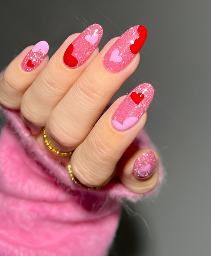 Simple Valentines Day Nails 8