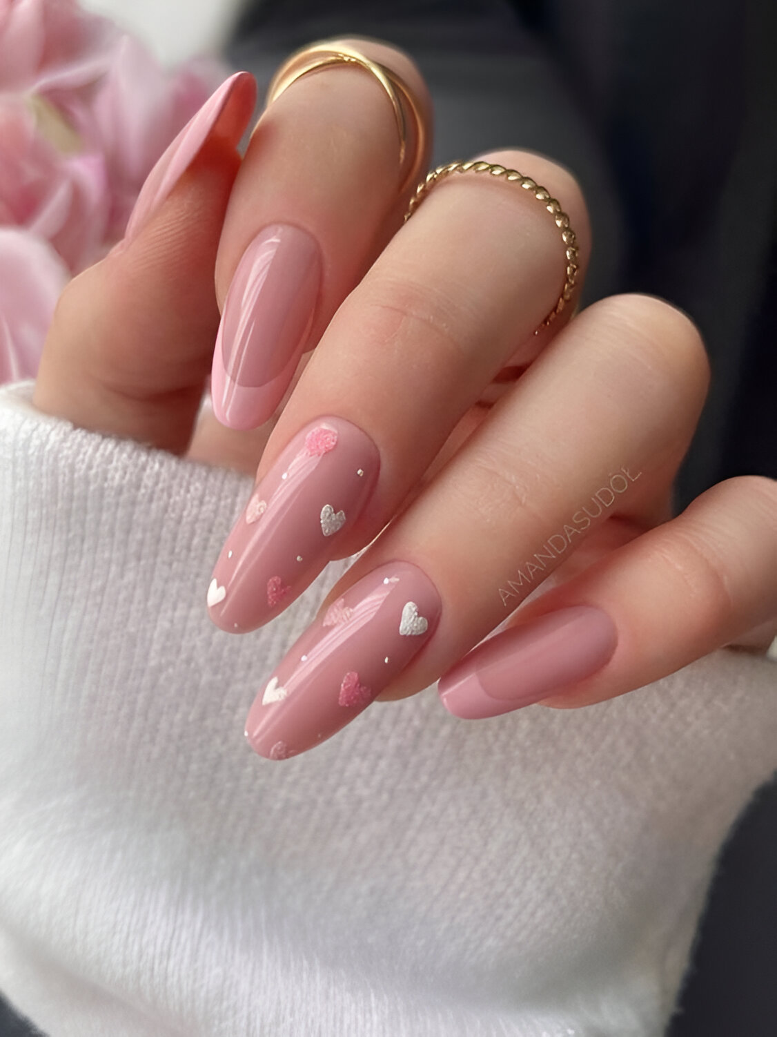 Simple Valentines Day Nails 9