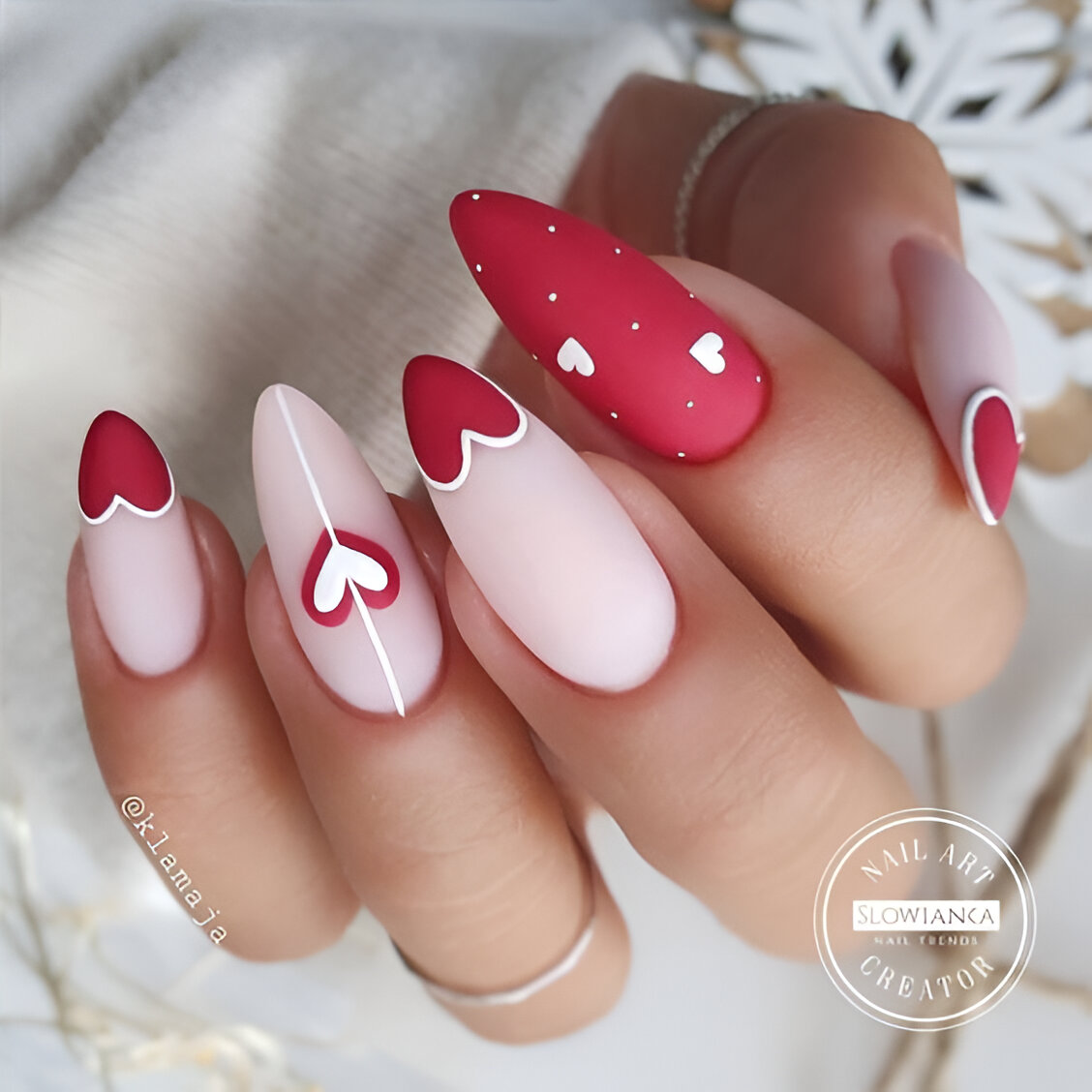 Valentines Day Manicures With Hearts 9