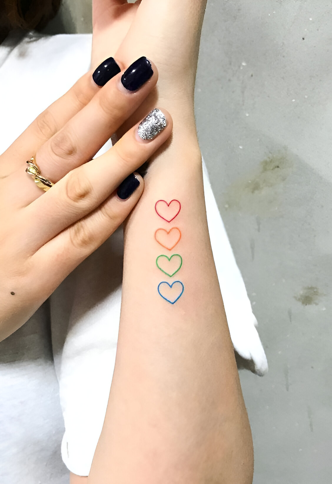 Watercolor Heart Tattoos 4