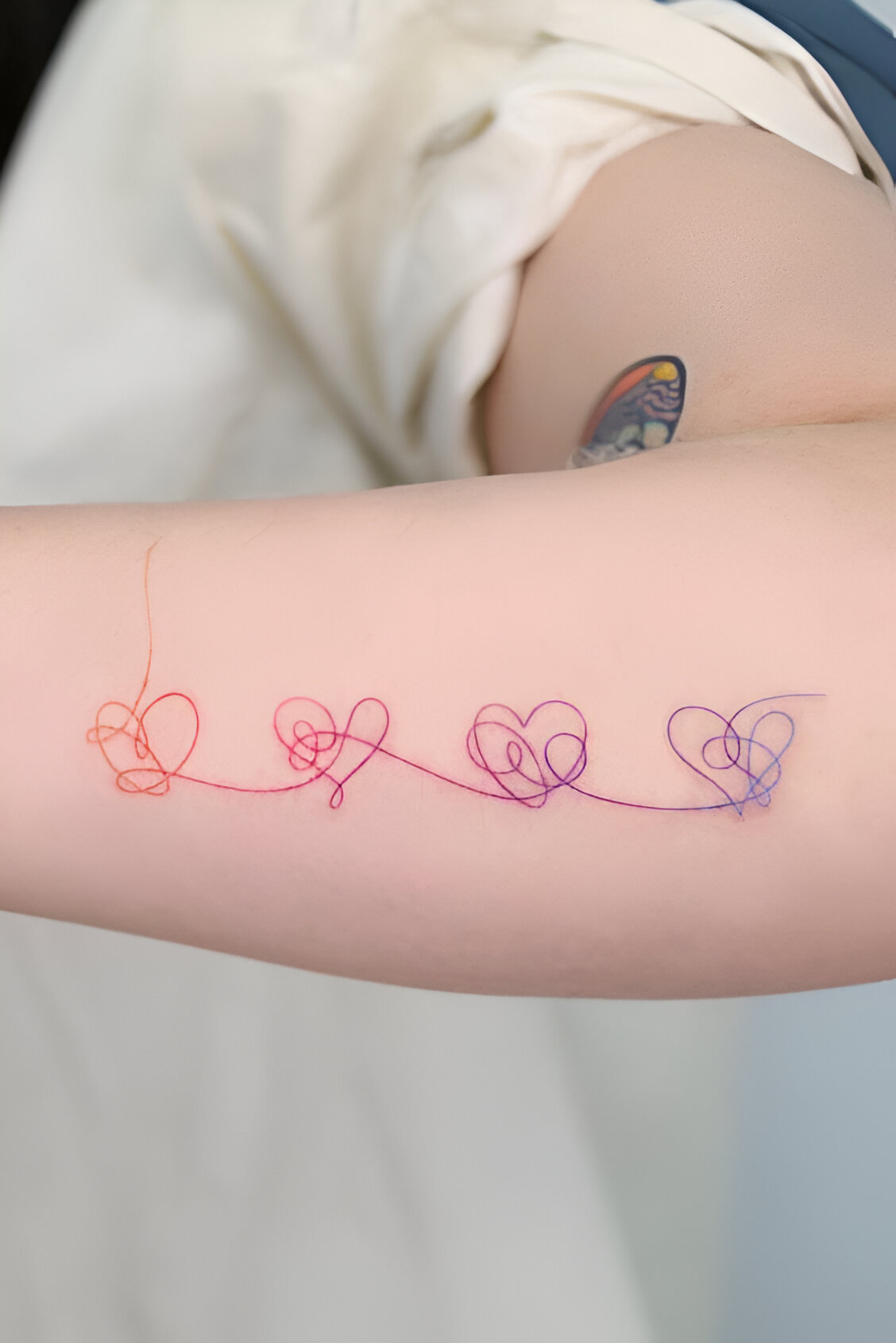 Watercolor Heart Tattoos 8