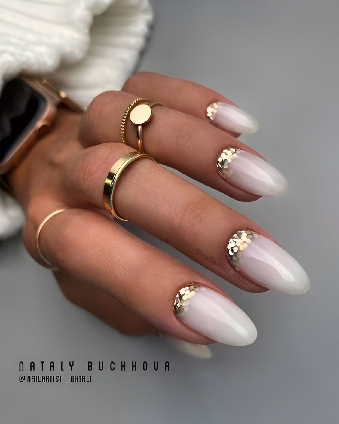 White Almond Manicures 10