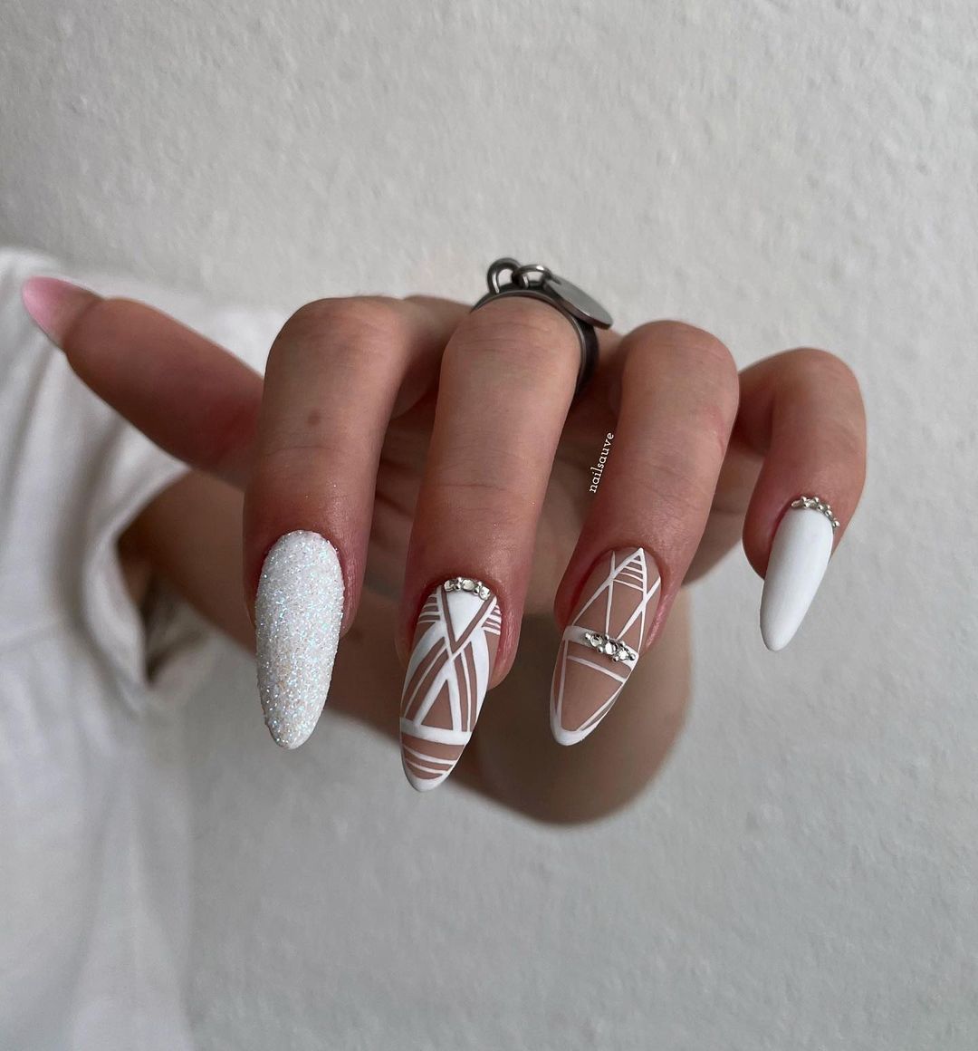 White Almond Manicures 2