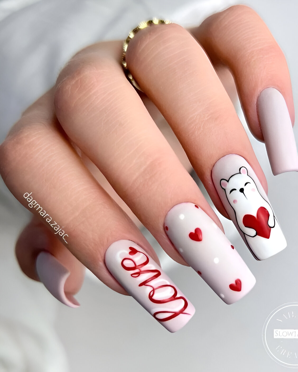 White Valentine's Manicures 6