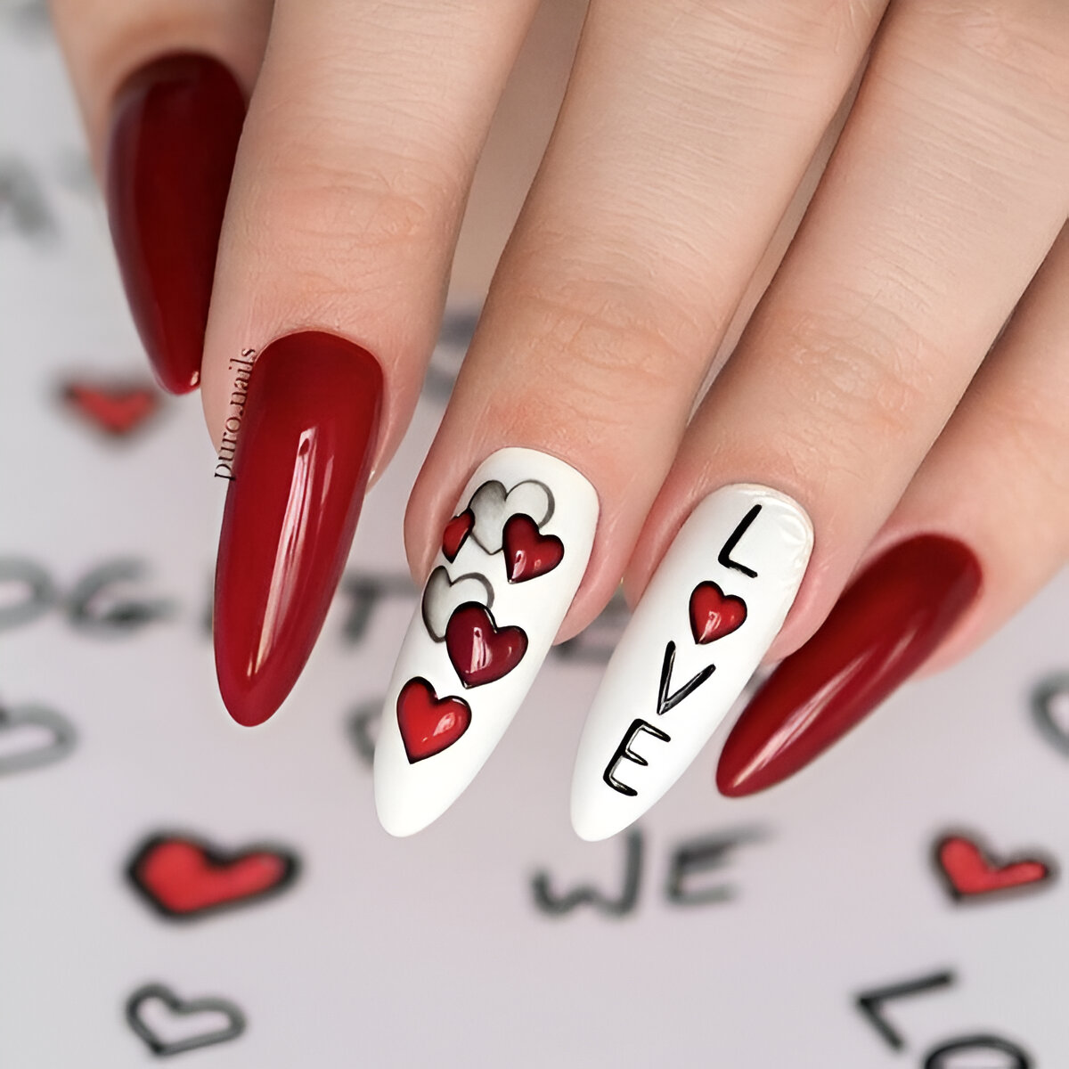 White Valentine's Manicures 7