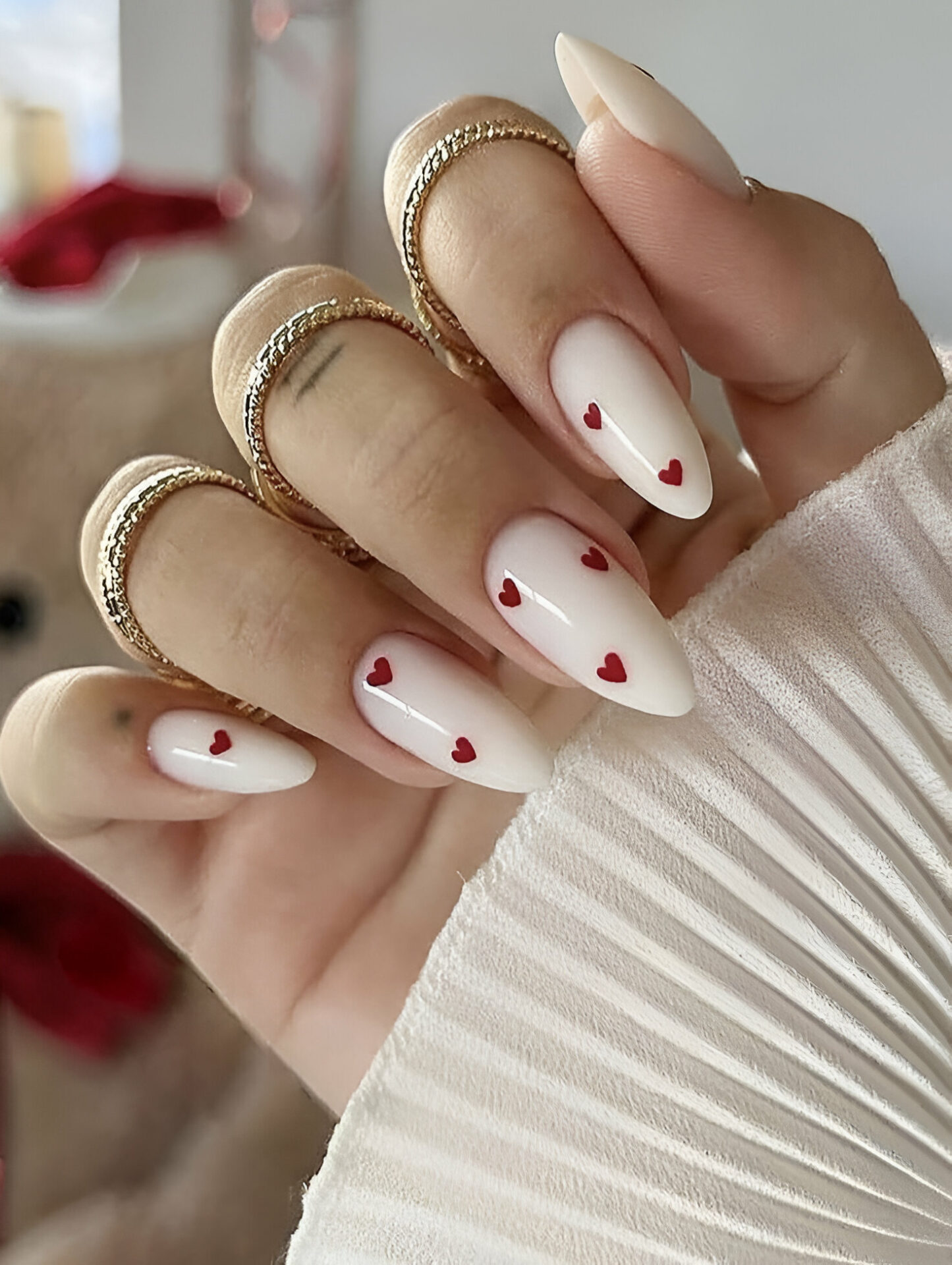 White Valentine's Manicures